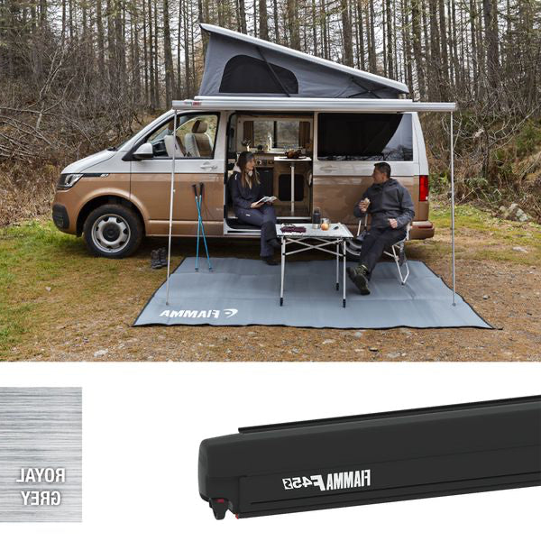 Fiamma F45s 3m Awning VW T5/T6 LWB with Poptop roof RHD Black