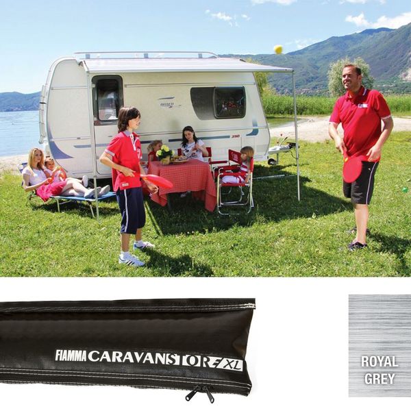 Fiamma Black Caravanstore 360 XL Grey Fabric (07760E01R)