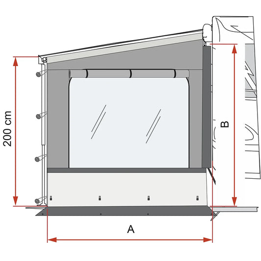 Fiamma Side W Pro Shade F45/F80S - Right