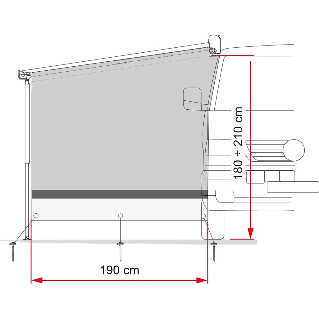 Fiamma Sun View Side Van F43 Ext.250