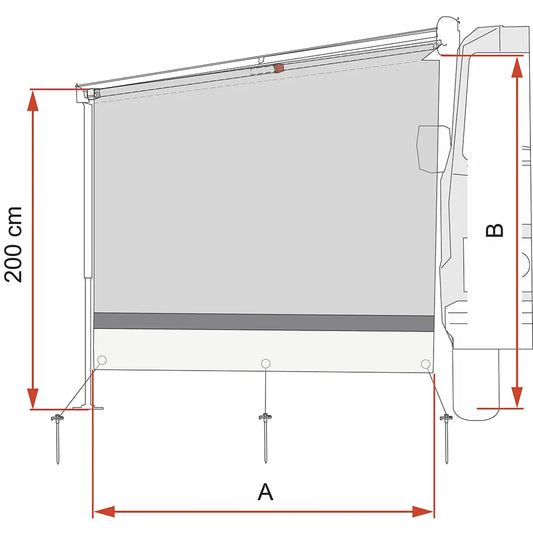 Fiamma Sun View Side Van F43 Ext.250