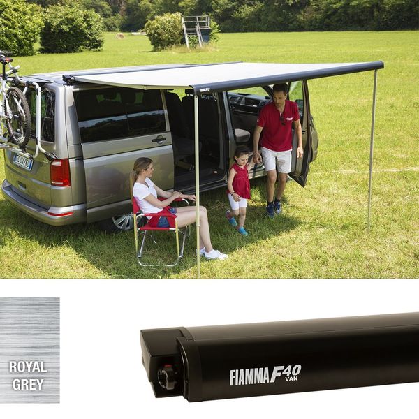 Fiamma Deep Black F40 Van 270 Royal Grey Fabric (07503H01R)