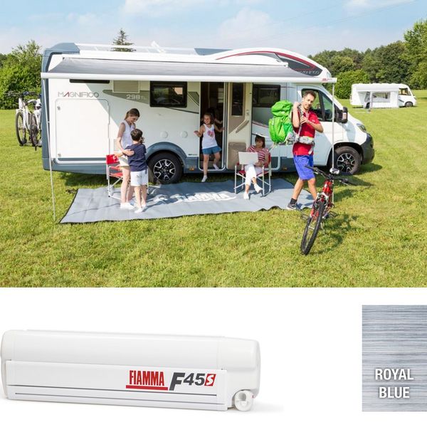 Fiamma F45s Awning (all models) Polar White Royal Blue