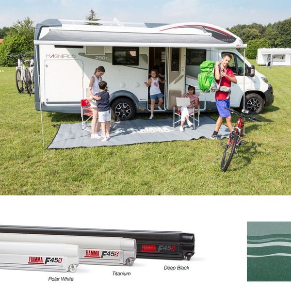 Fiamma F45s Awning (all models) Polar White Evergreen