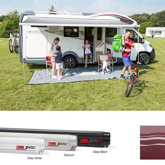 Fiamma Polar White F45S 400 Awning Bordeaux Fabric (06280C01D)