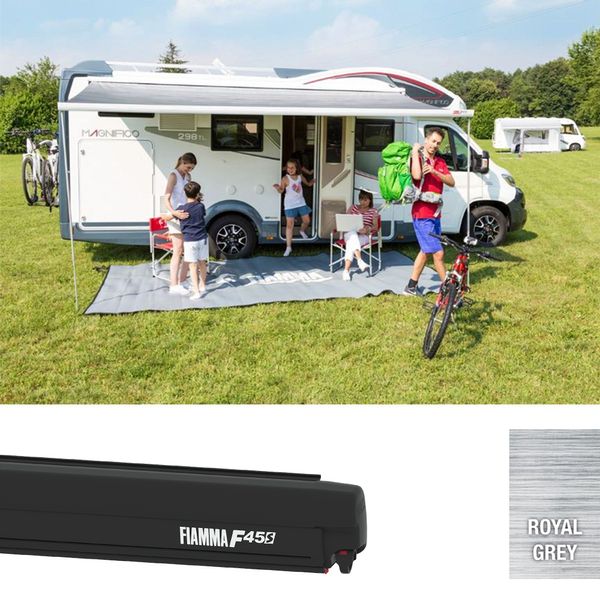 Fiamma F45s 325 Awning Deep Black - Royal Grey (06759U01R)