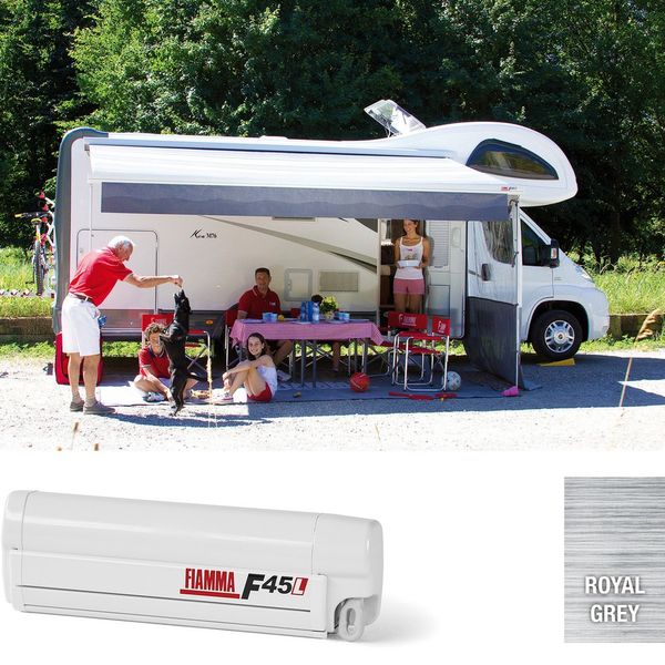 Fiamma Polar White F45L 450 Awning Royal Grey Fabric (06530-01R)