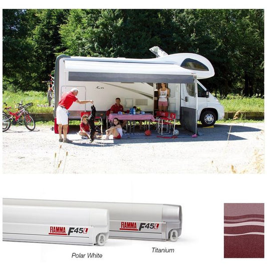 Fiamma Polar White F45L 450 Awning Bordeaux Fabric (06530-01D)