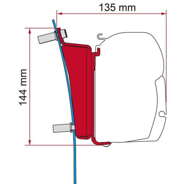 Fiamma F45 Bracket Kit for Ford Transit H3 (LHD EU Vans Only)