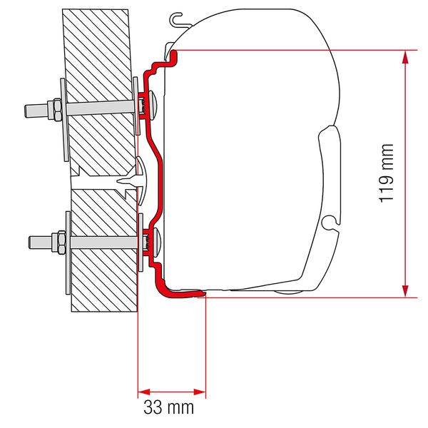 Fiamma Adapter Hymer 2016 400 (98655Z062)