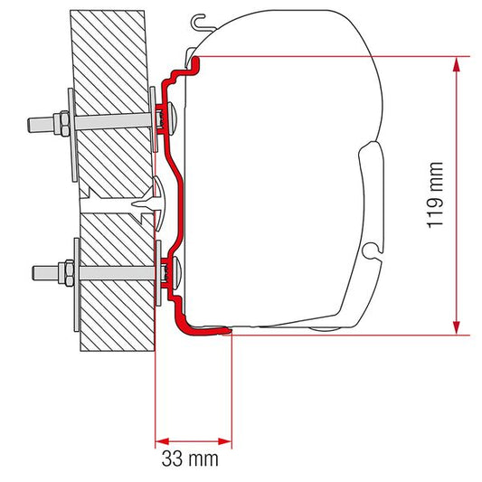 Fiamma Adapter Hymer 2016 400 (98655Z062)