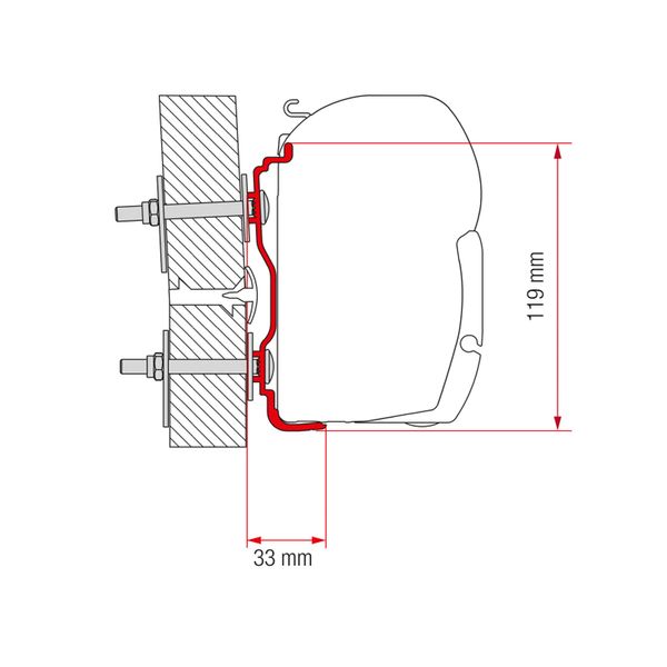 Fiamma Adapter Hymer 2016 450 (98655Z063)