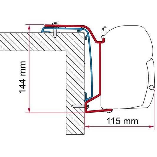 Fiamma F45s Bracket Kit for Rapido Series S6 606F from 2024 On