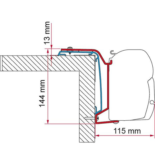 Fiamma F45s Bracket Kit for Rapido Series S6 686F from 2024 On