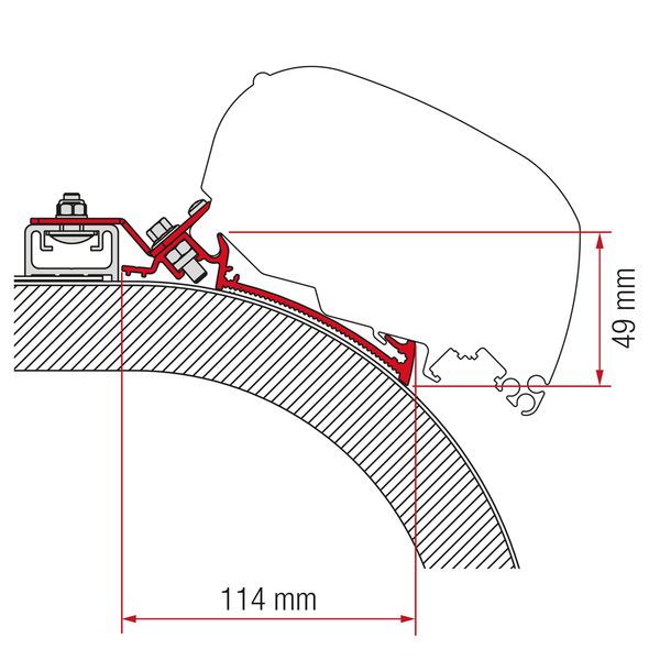 Fiamma Adapter Rapido Distinction 490 (98655Z082)