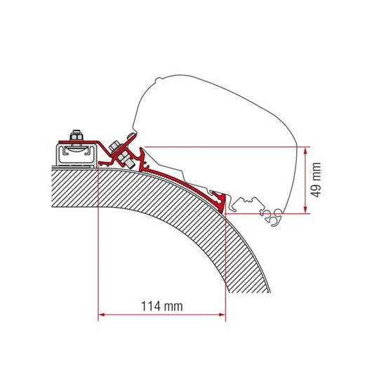 Fiamma Adapter Kit Rapido Distinction 550 (98655Z124)