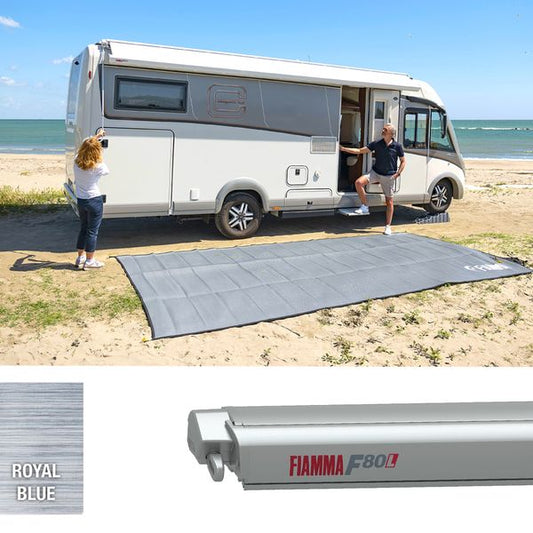 Fiamma F80L 500 Awning Titanium - Royal Blue (07842H01Q)