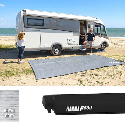 Fiamma F80L 500 Awning Deep Black - Royal Grey (07841H01R)