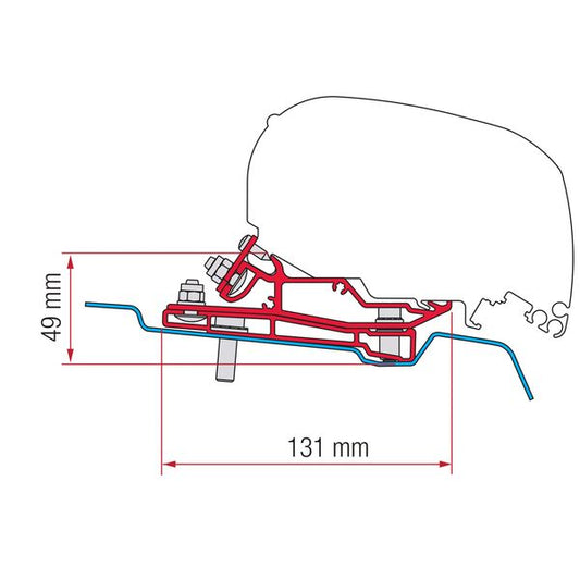 Fiamma Adapter for Ford Transit H3 (Left Hand Drive Vans Only)