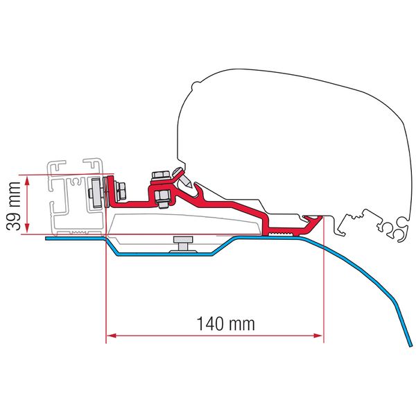 Fiamma Kit for Smart Clamp System Ducato F80S (98655Z097)