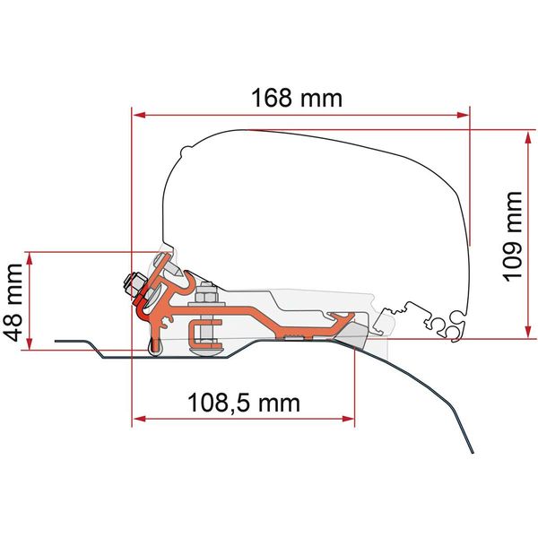 Fiamma F80 Kit Ducato Low Profile (H2-L2/L3) 2006 Onwards (98655Z149)