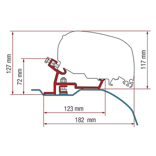 Fiamma Kit for Ducato/Jumper/Boxer (H2-L2 & L3) 2006 On - F80S (Black)