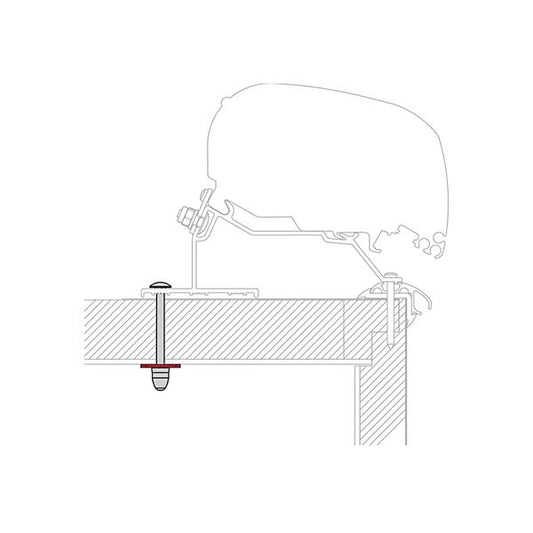 Fiamma F80 Adapter Kit for LMC Caravan Roof (98655Z100)