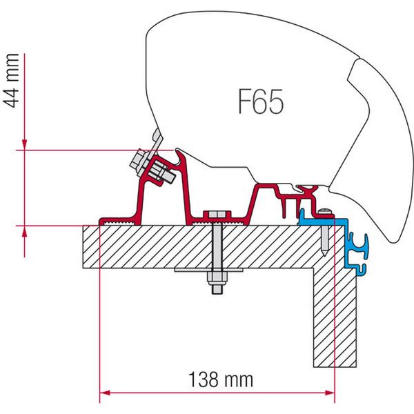 Fiamma Adapter Bracket Kit for Hobby Excellent (98655-662)