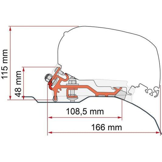 Fiamma F80 Kit Ducato Low Profile (H2-L4) 2006 Onwards (98655Z148)