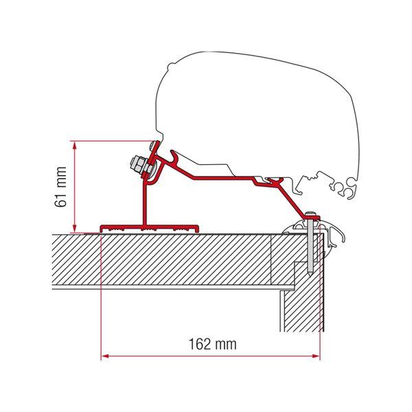 Fiamma Adapter Kit Caravan Roof 550 (98655Z075)