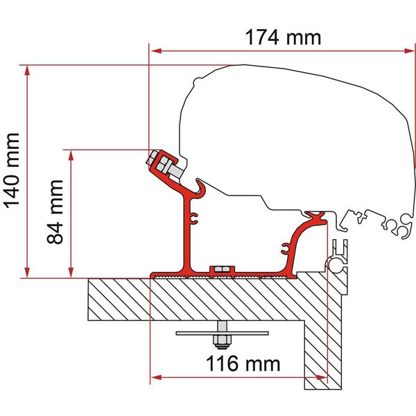 Fiamma F80 Kit Adria Caravan > 2015 (98655Z140)