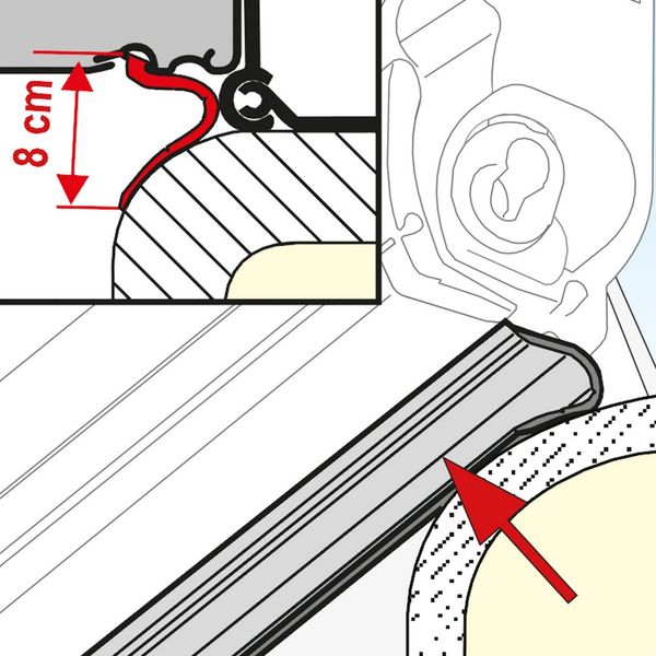 Fiamma Rain Guard Lower 20m Roll (06299-01-)