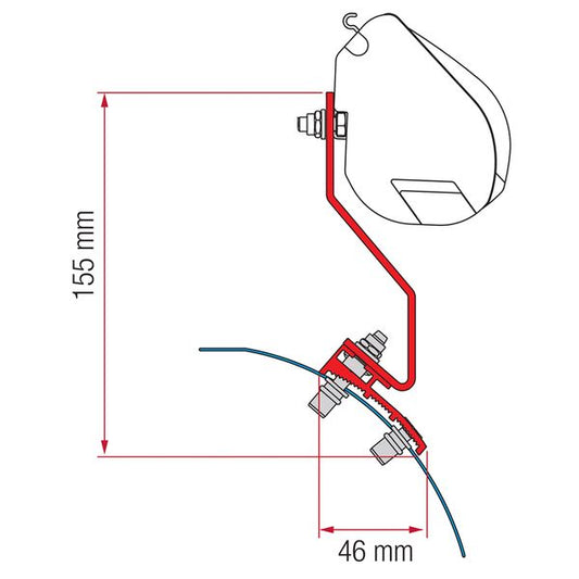 Fiamma Kit for VW Caddy Maxi Lift Roof (98655Z109)