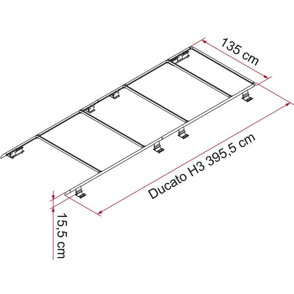 Fiamma Roof Rack Rail for Ducato H3 (05808-03-)