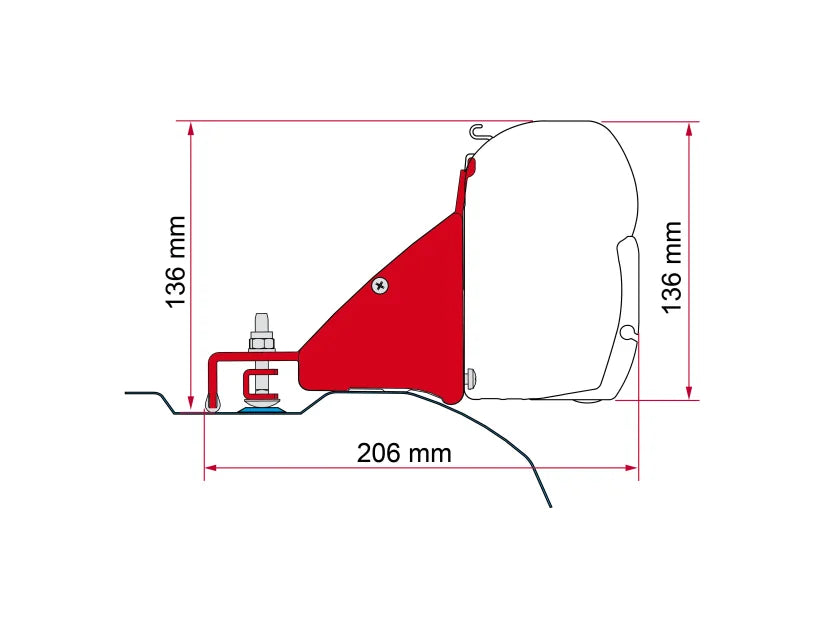NEW - Fiamma Adaptor Kit for L2H2 Ducato >2006 (98655Z201) F45s