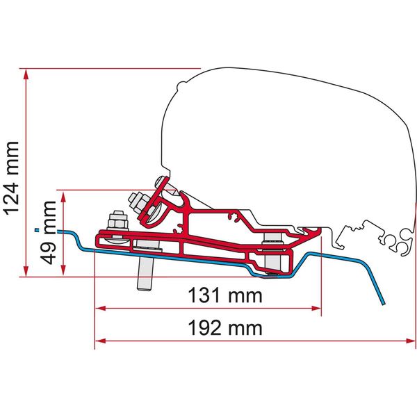 Fiamma F80s Bracket Kit for Ford Transit H3-L3 RHD Vehicles