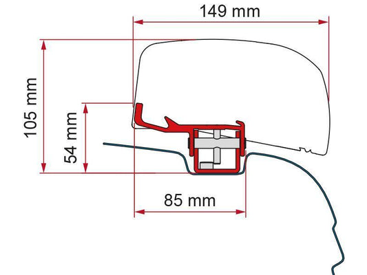 F40 Van Adapter Vwt5/T6 R/H Fitting L/H Vehicle